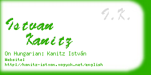 istvan kanitz business card